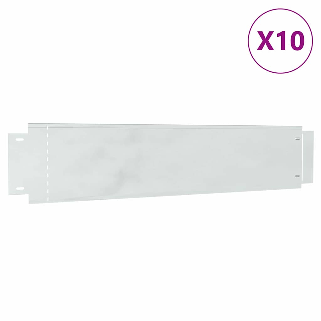 Fű kerítés Horganyzott szín 100 x 20 x 0.07 cm Horganyzott Acél