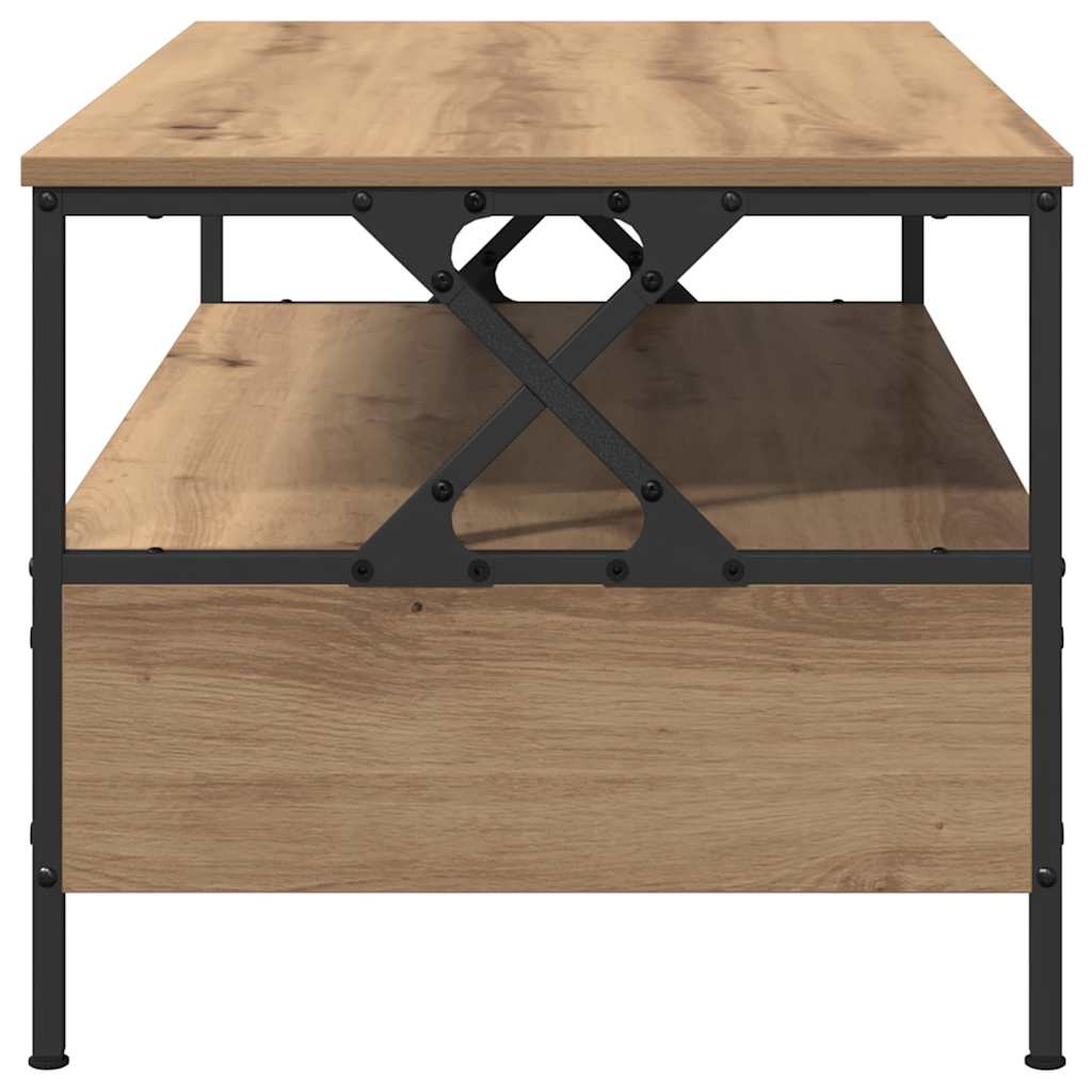 Dohányzóasztal kézműves tölgy 100 x 51 x 45 cm Szerelt fa