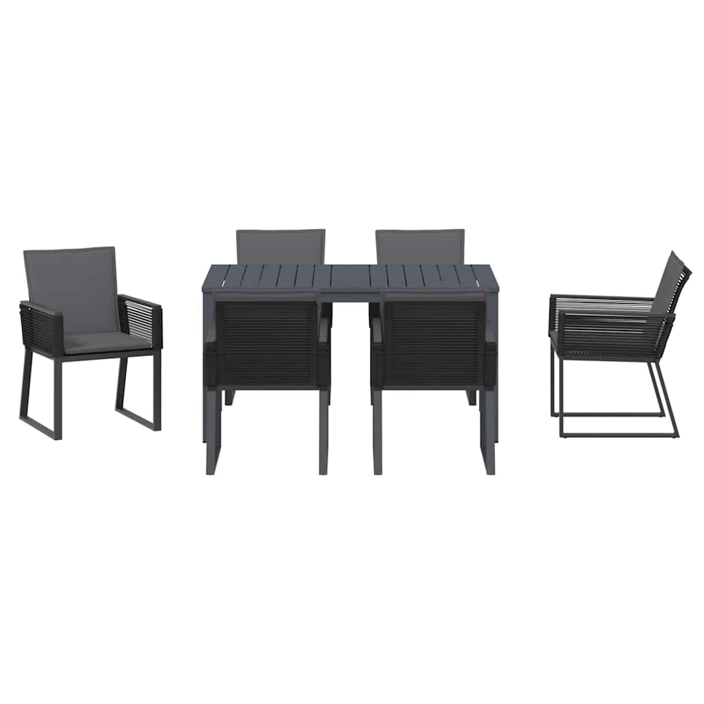Kert étkező szett 7 pcs Antracit polirattan