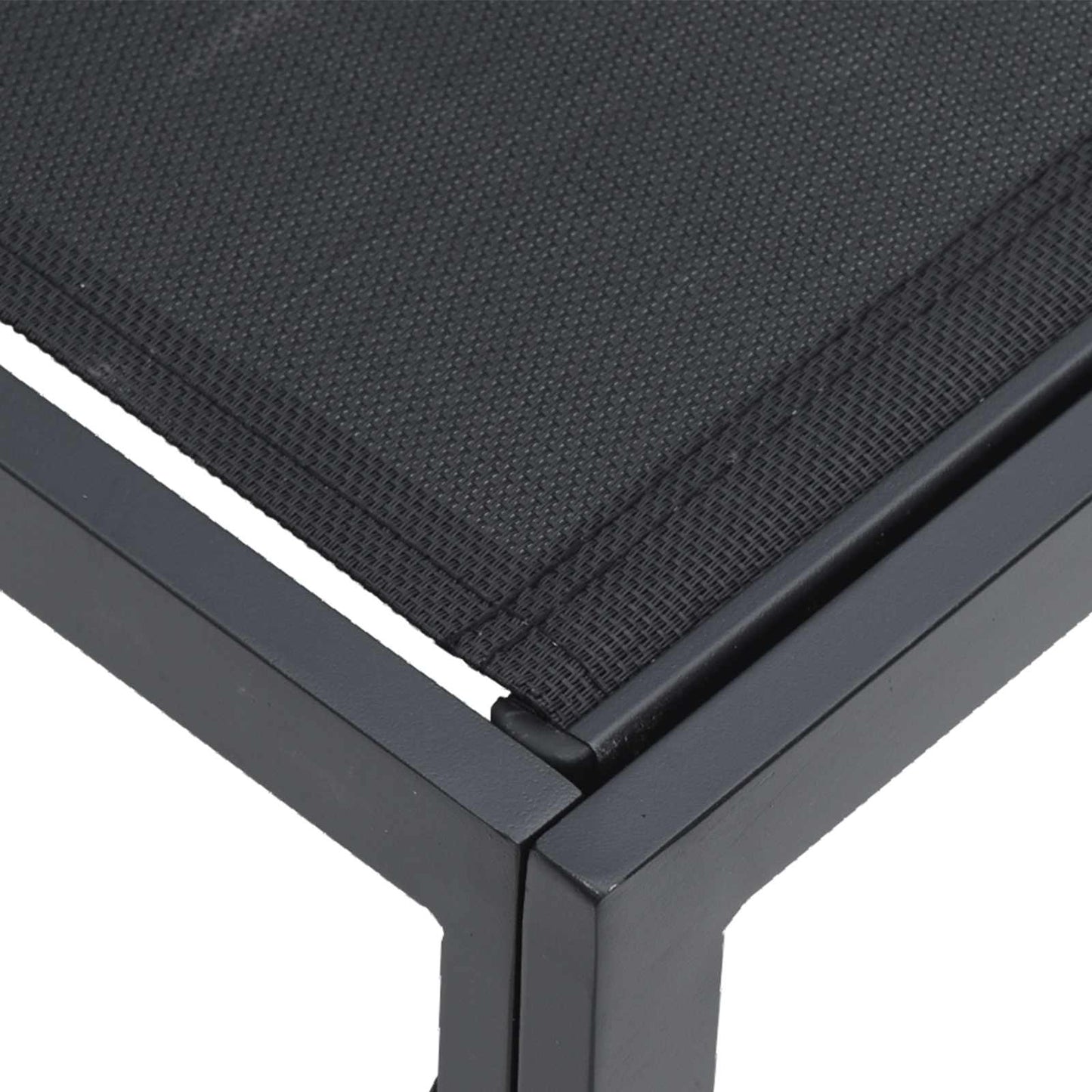 Kerti Kanapé Szett párnával 11 pcs Fekete Alumínium