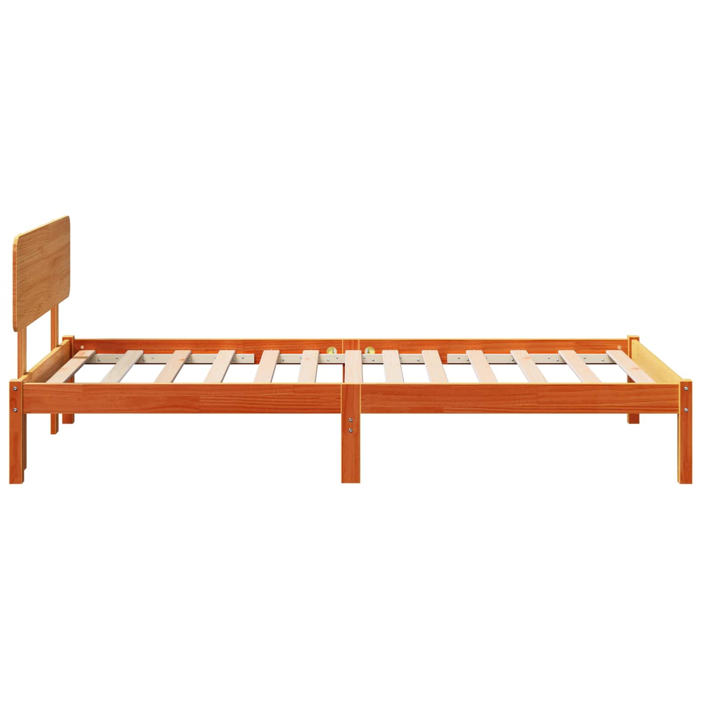 Ágykeret fejtámlával Faggyú barna 90 x 200 cm Tömör fenyőfa