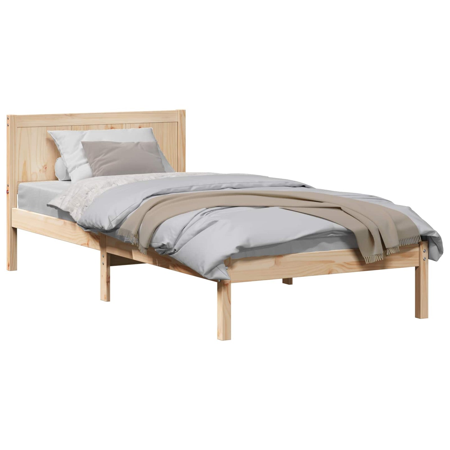 Ágykeret Barna 80 x 200 cm Tömör fenyőfa