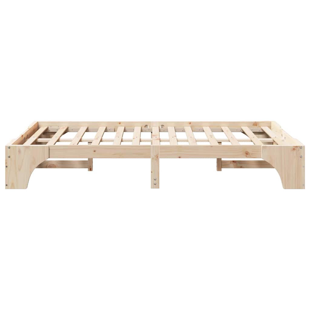 Ágykeret Természetes 140 x 190 cm Tömör fenyőfa