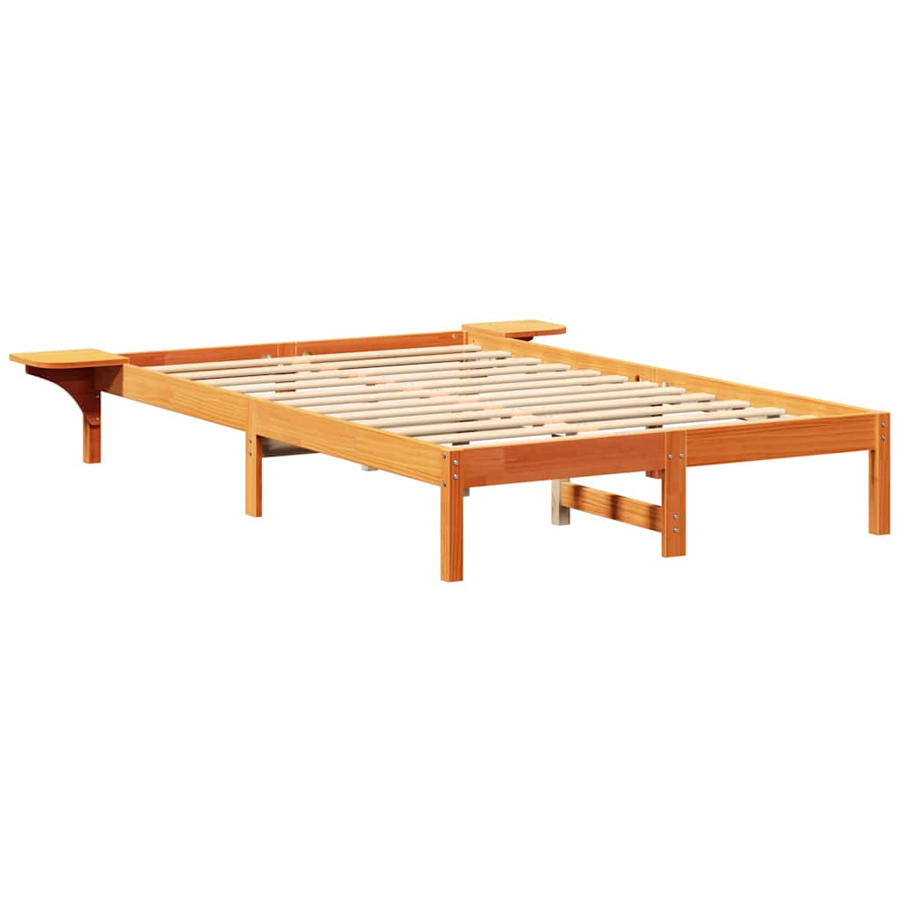Ágykeret Faggyú barna 135 x 190 cm Tömör fenyőfa