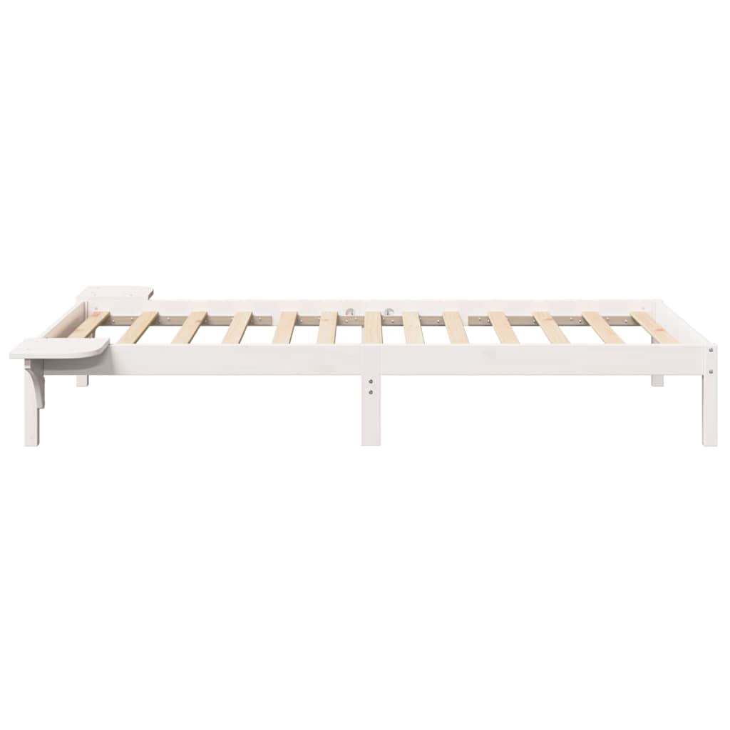 Ágykeret Fehér 90 x 190 cm Tömör fenyőfa