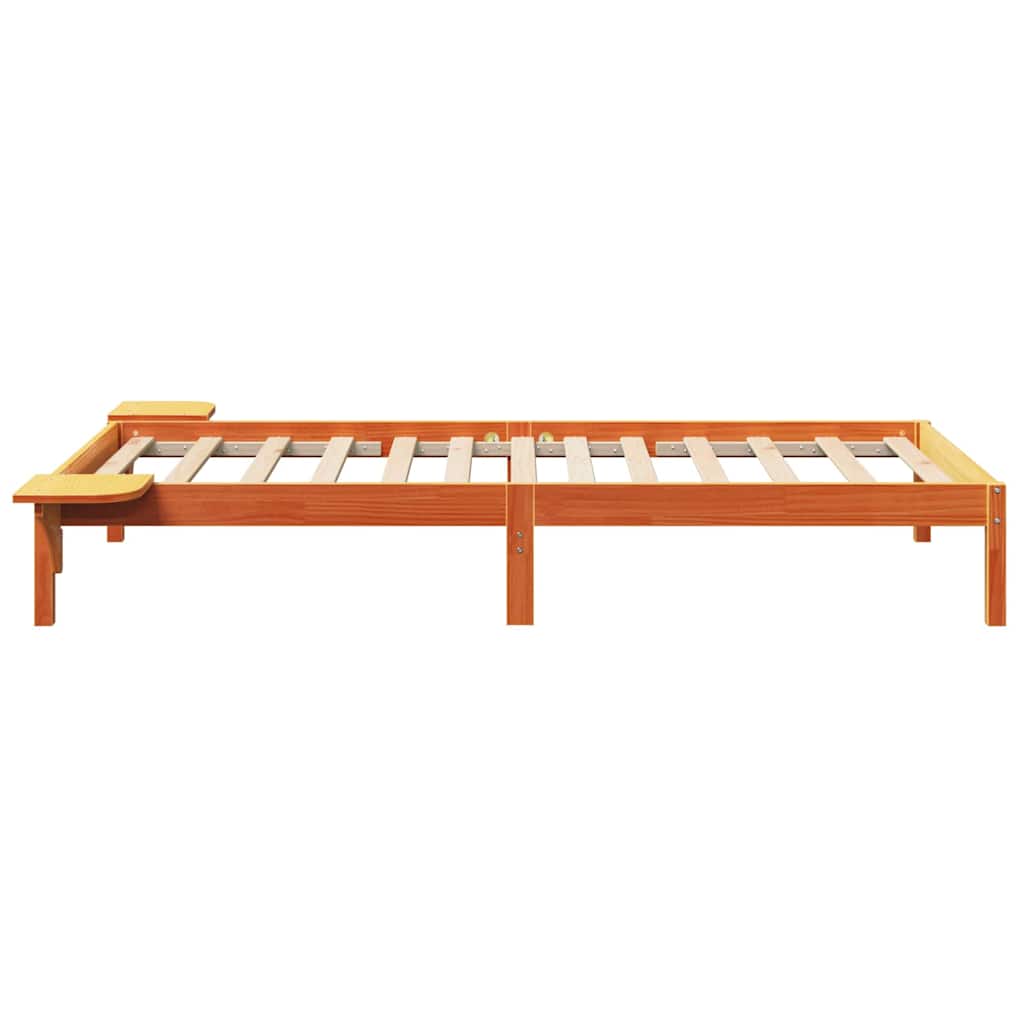 Ágykeret Faggyú barna 90 x 190 cm Tömör fenyőfa