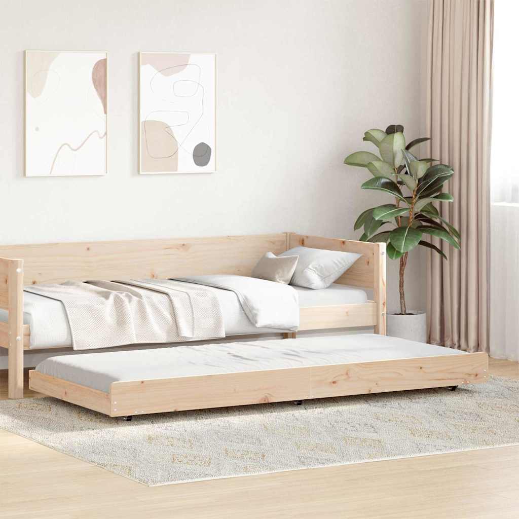 Ágykeret Barna 80 x 200 cm Tömör fenyőfa