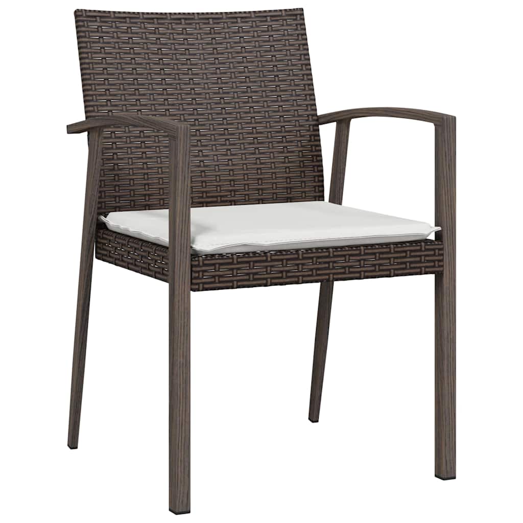 Kert étkező szett 3 pcs Barna és fekete PE Rattan