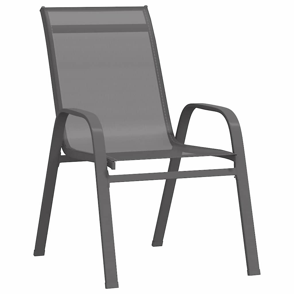 Kert étkező szett 5 pcs Szürke és fekete Porfestett acél