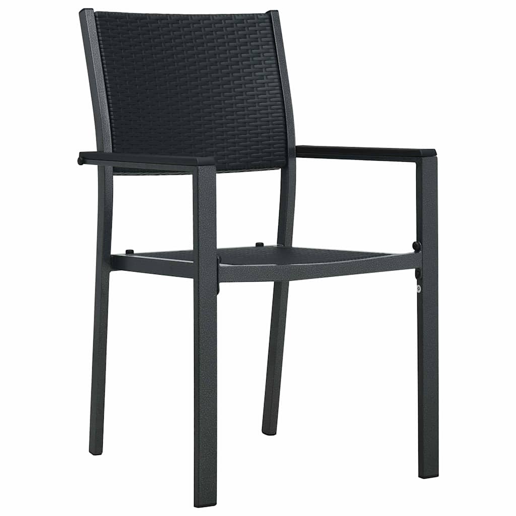 Kert étkező szett 7 pcs Fekete Porszórt acél