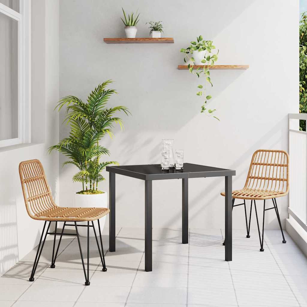 Kert étkező szett 3 pcs Barna Porszórt acél