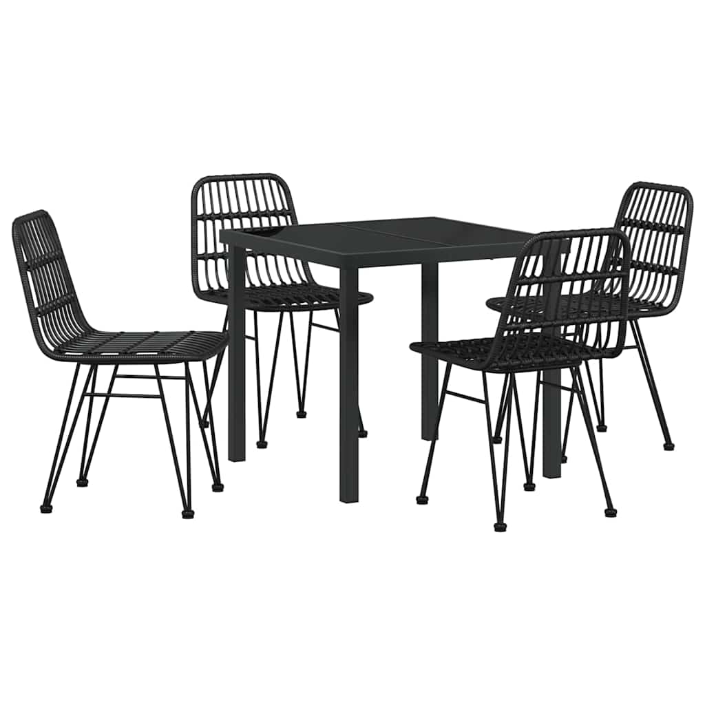 Kert étkező szett 5 pcs Fekete Porszórt acél