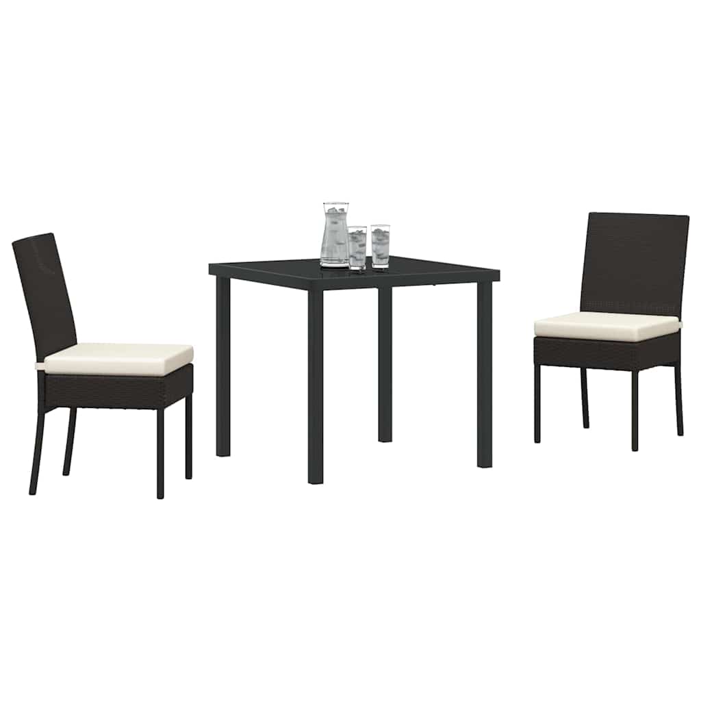 Kert étkező szett 3 pcs Fekete Porszórt acél