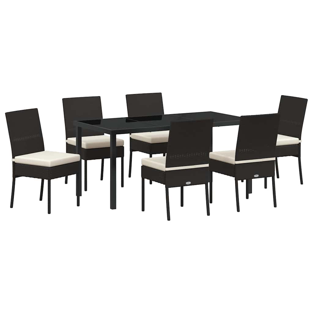 Kert étkező szett 7 pcs Fekete Porszórt acél