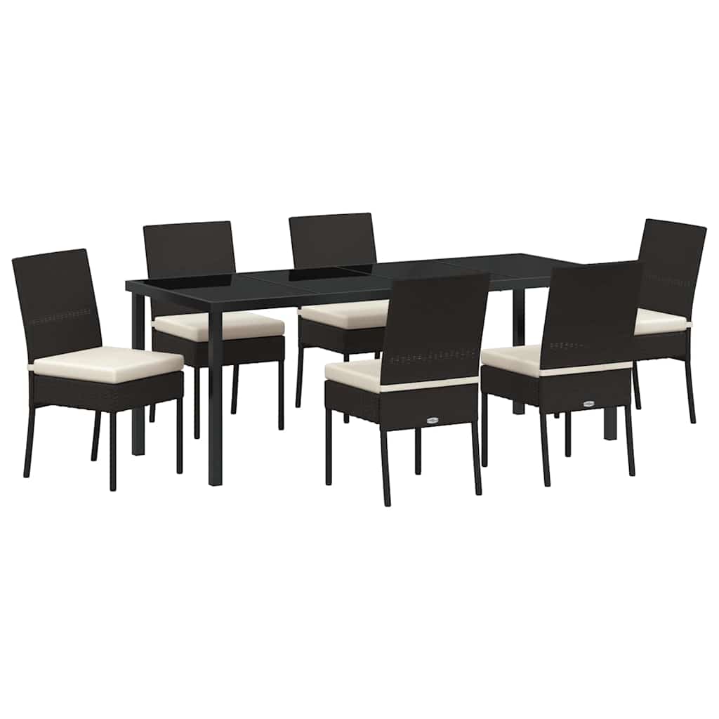 Kert étkező szett 7 pcs Fekete Porszórt acél