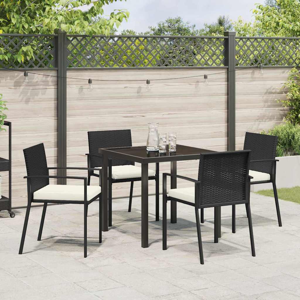 Kert étkező szett 5 pcs Fekete Porszórt acél