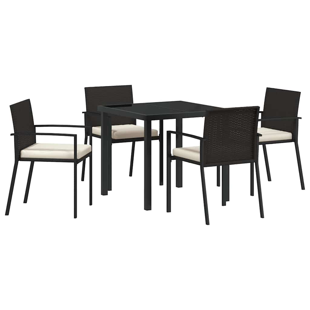 Kert étkező szett 5 pcs Fekete Porszórt acél