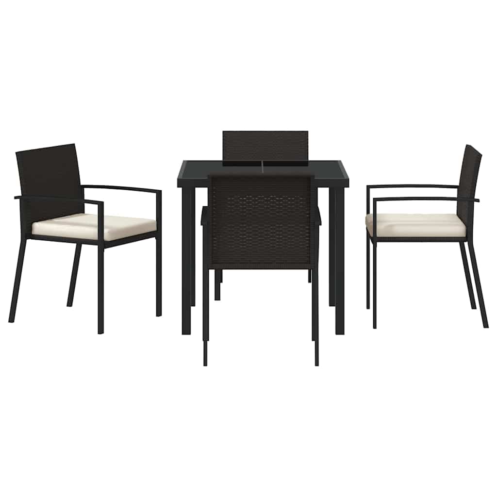 Kert étkező szett 5 pcs Fekete Porszórt acél