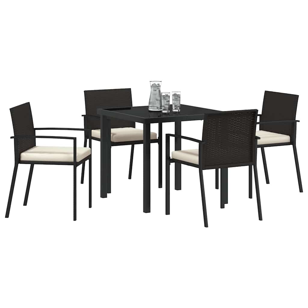 Kert étkező szett 5 pcs Fekete Porszórt acél