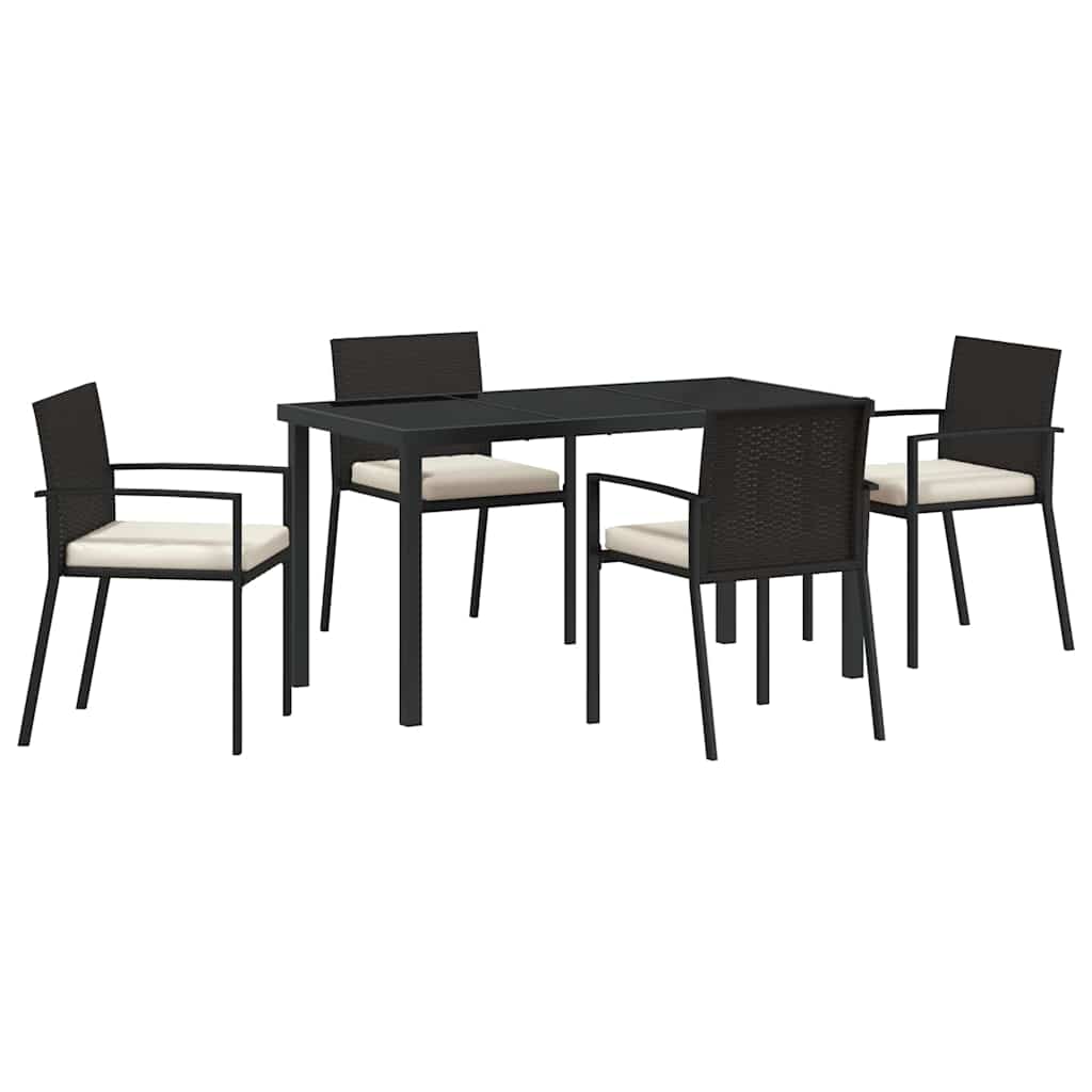 Kert étkező szett 5 pcs Fekete Porszórt acél