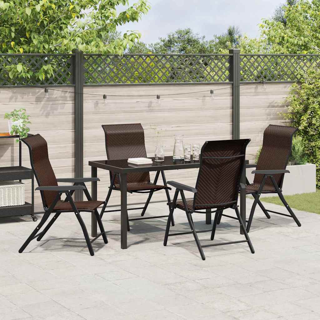 Kert étkező szett 5 pcs Barna Porszórt acél