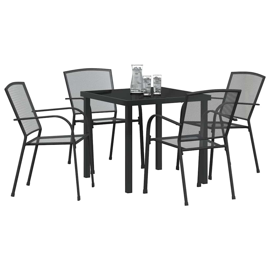 Kert étkező szett 5 pcs Antracit Porszórt acél