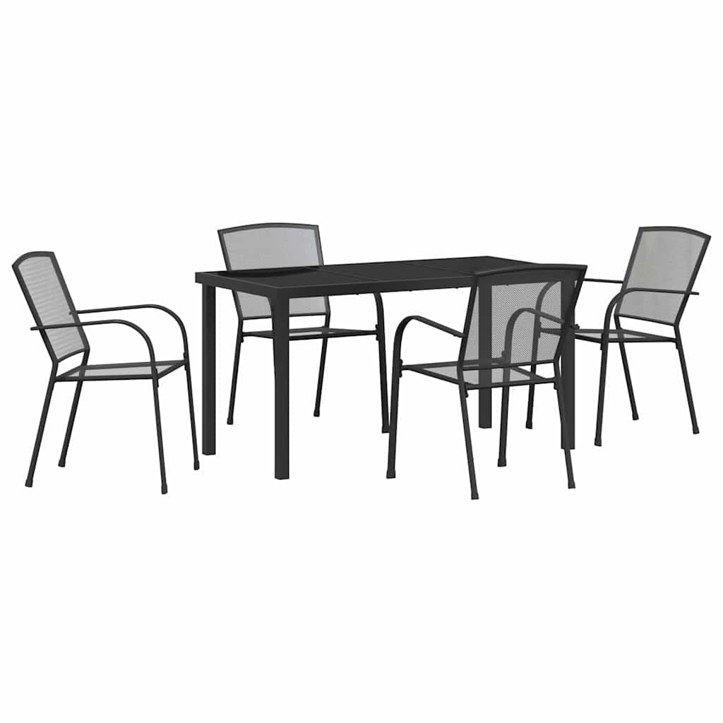 Kert étkező szett 5 pcs Antracit Porszórt acél