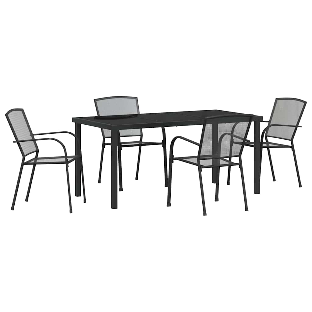 Kert étkező szett 5 pcs Antracit Porszórt acél