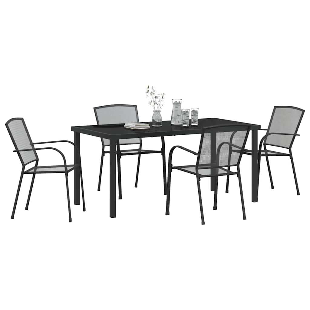Kert étkező szett 5 pcs Antracit Porszórt acél
