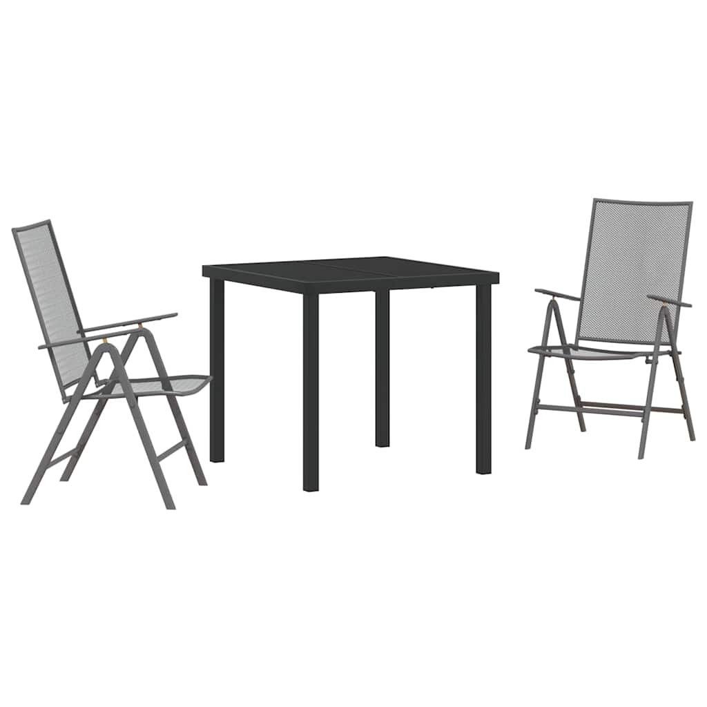 Kert étkező szett 3 pcs Antracit Porszórt acél