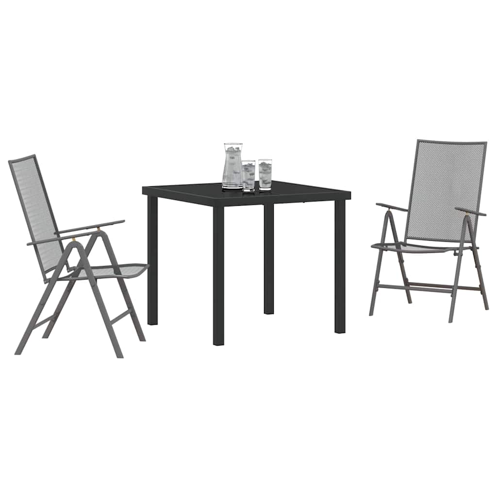 Kert étkező szett 3 pcs Antracit Porszórt acél