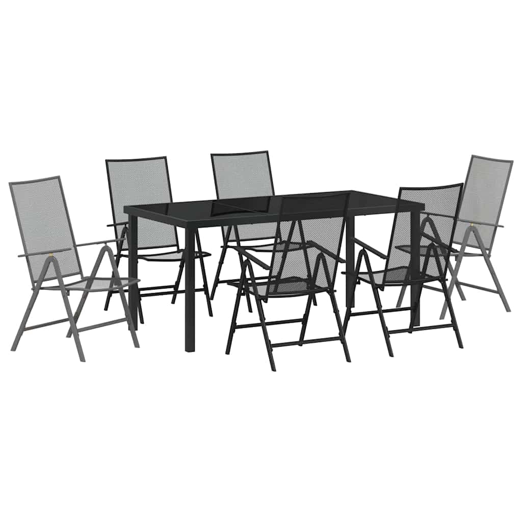 Kert étkező szett 7 pcs Antracit Porszórt acél