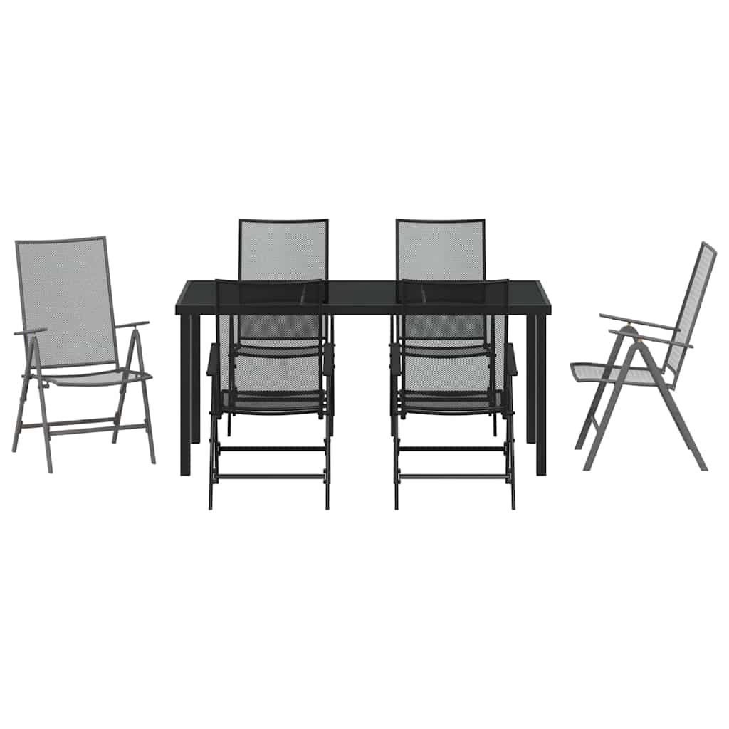 Kert étkező szett 7 pcs Antracit Porszórt acél