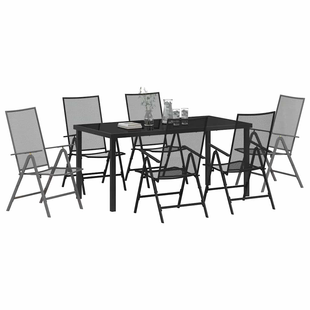 Kert étkező szett 7 pcs Antracit Porszórt acél