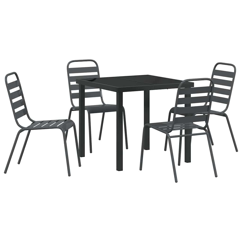 Kert étkező szett 5 pcs Antracit Porszórt acél