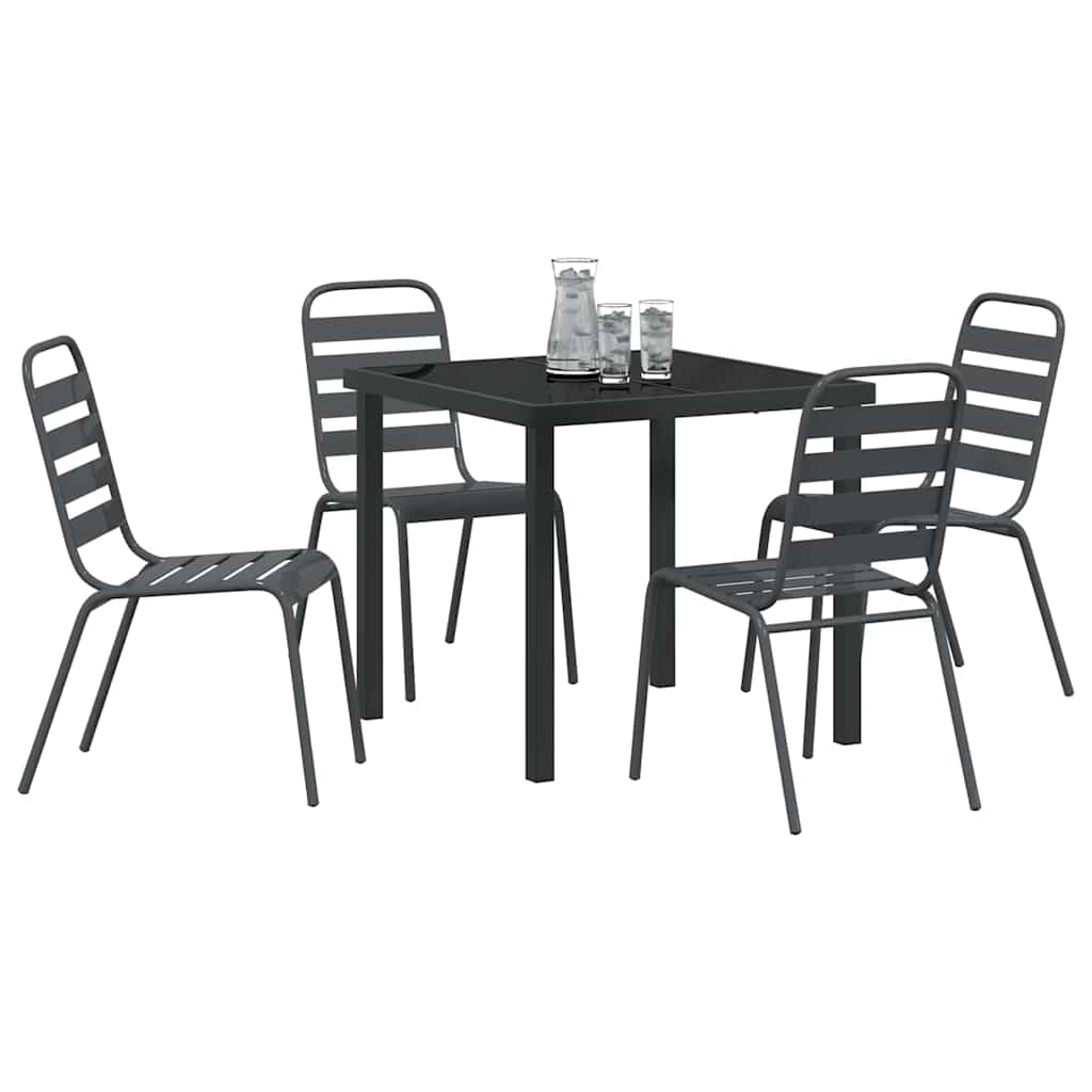 Kert étkező szett 5 pcs Antracit Porszórt acél