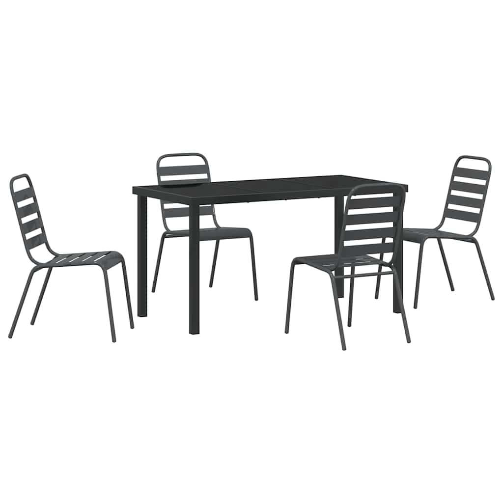 Kert étkező szett 5 pcs Antracit Porszórt acél