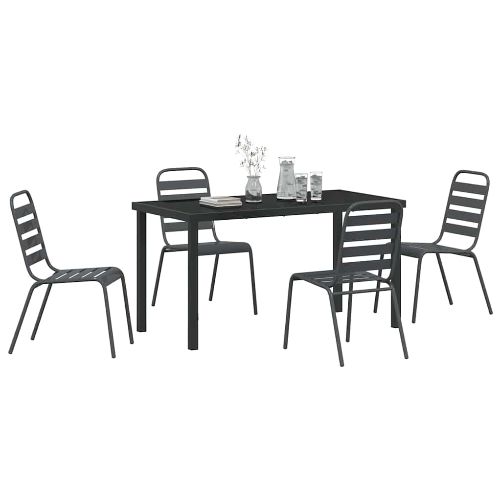 Kert étkező szett 5 pcs Antracit Porszórt acél