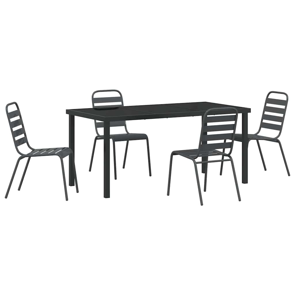 Kert étkező szett 5 pcs Antracit Porszórt acél