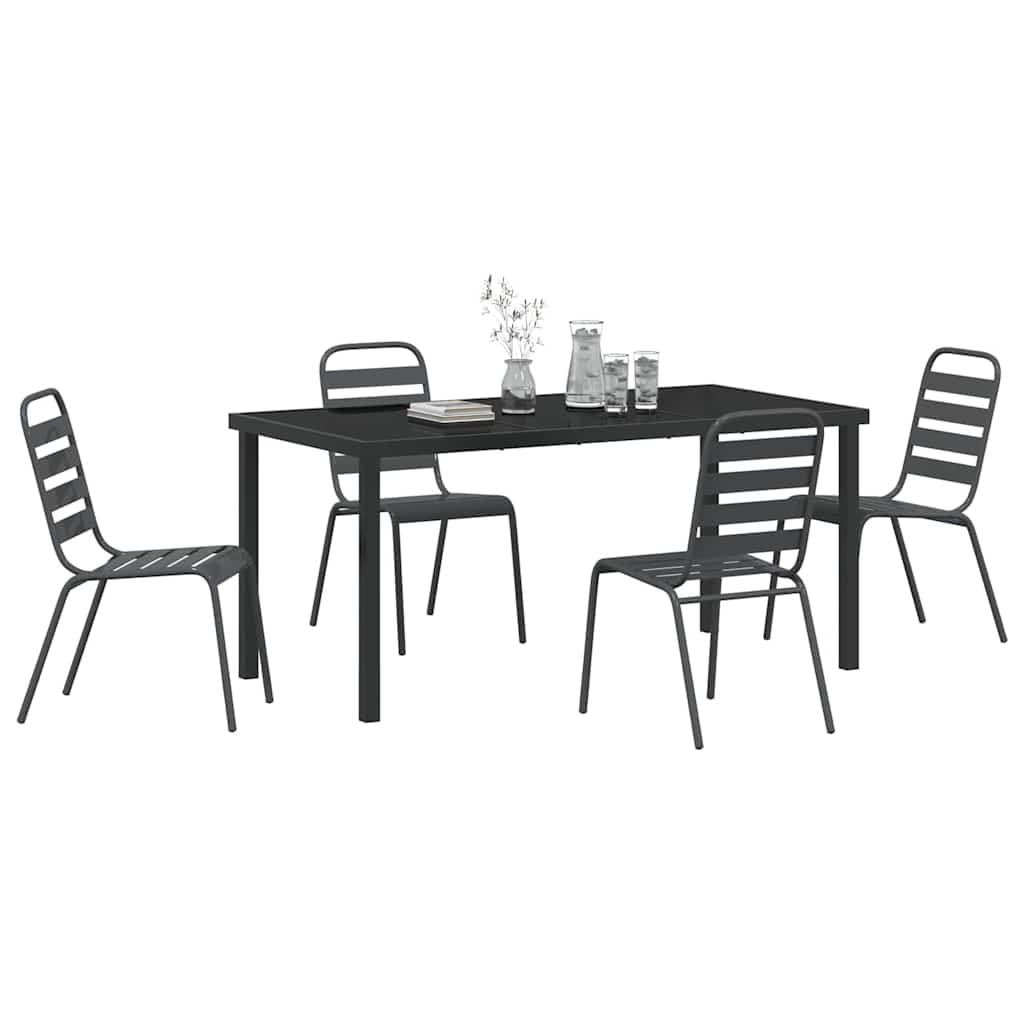 Kert étkező szett 5 pcs Antracit Porszórt acél