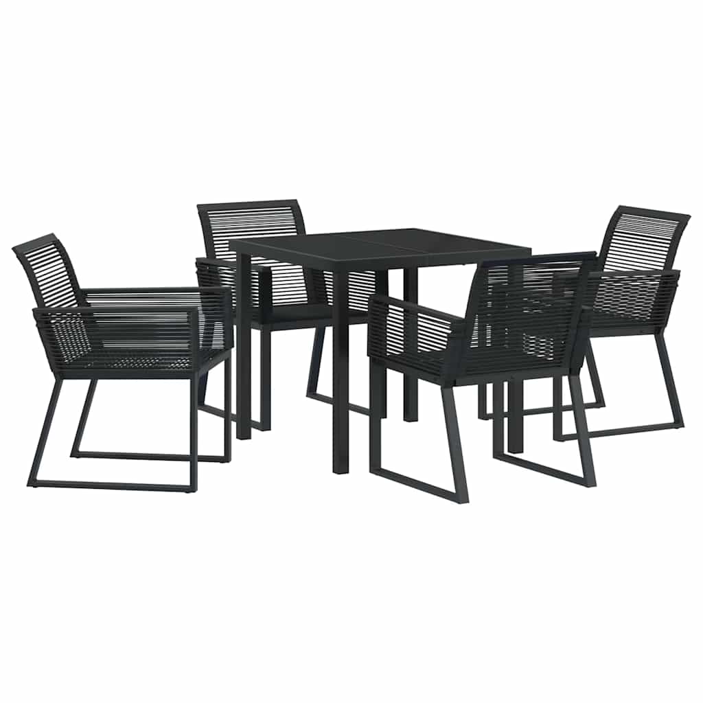 Kert étkező szett 5 pcs Fekete Porszórt acél