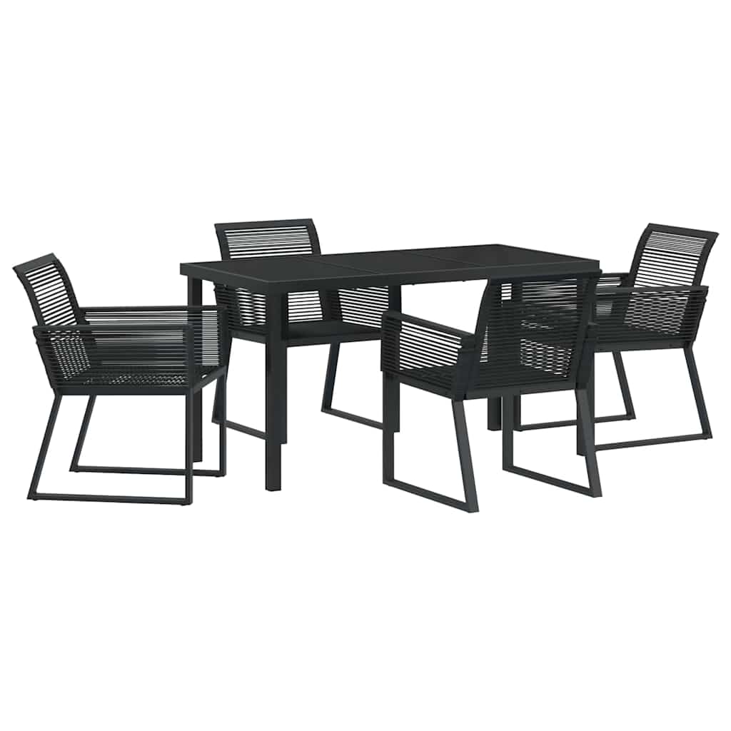 Kert étkező szett 5 pcs Fekete Porszórt acél