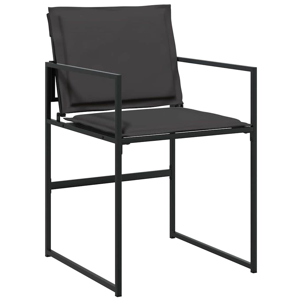 Kert étkező szett 9 pcs Fekete 200 x 80 x 73 cm