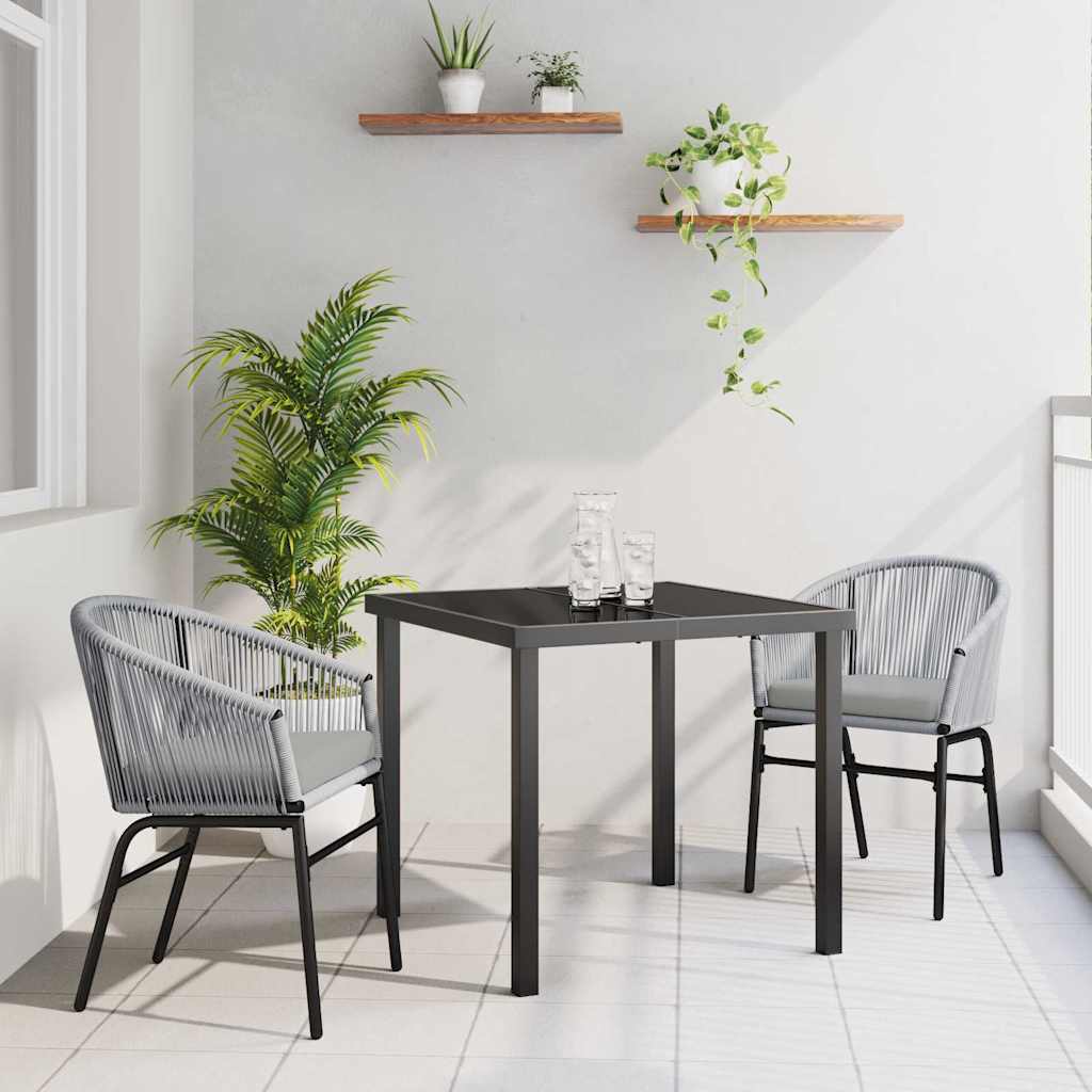 Kert étkező szett 3 pcs Antracit Porszórt acél