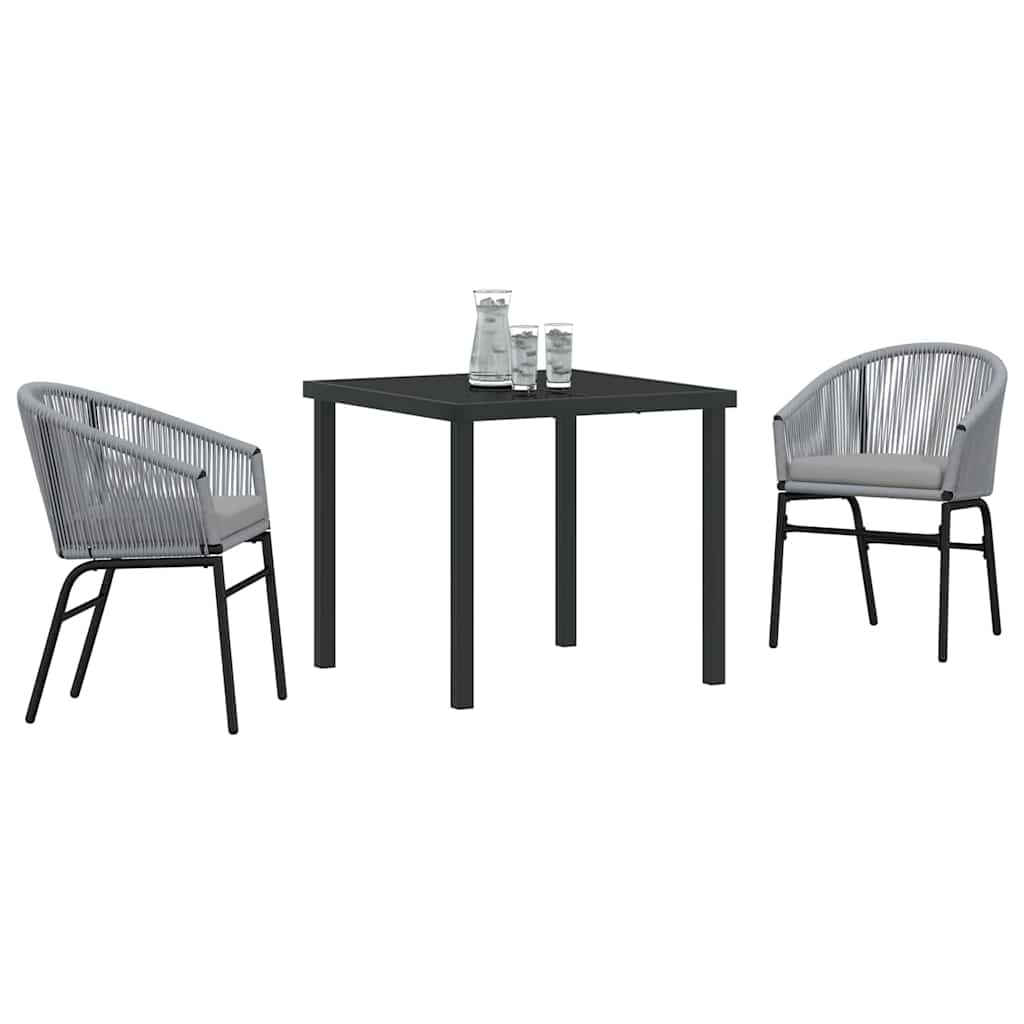 Kert étkező szett 3 pcs Antracit Porszórt acél