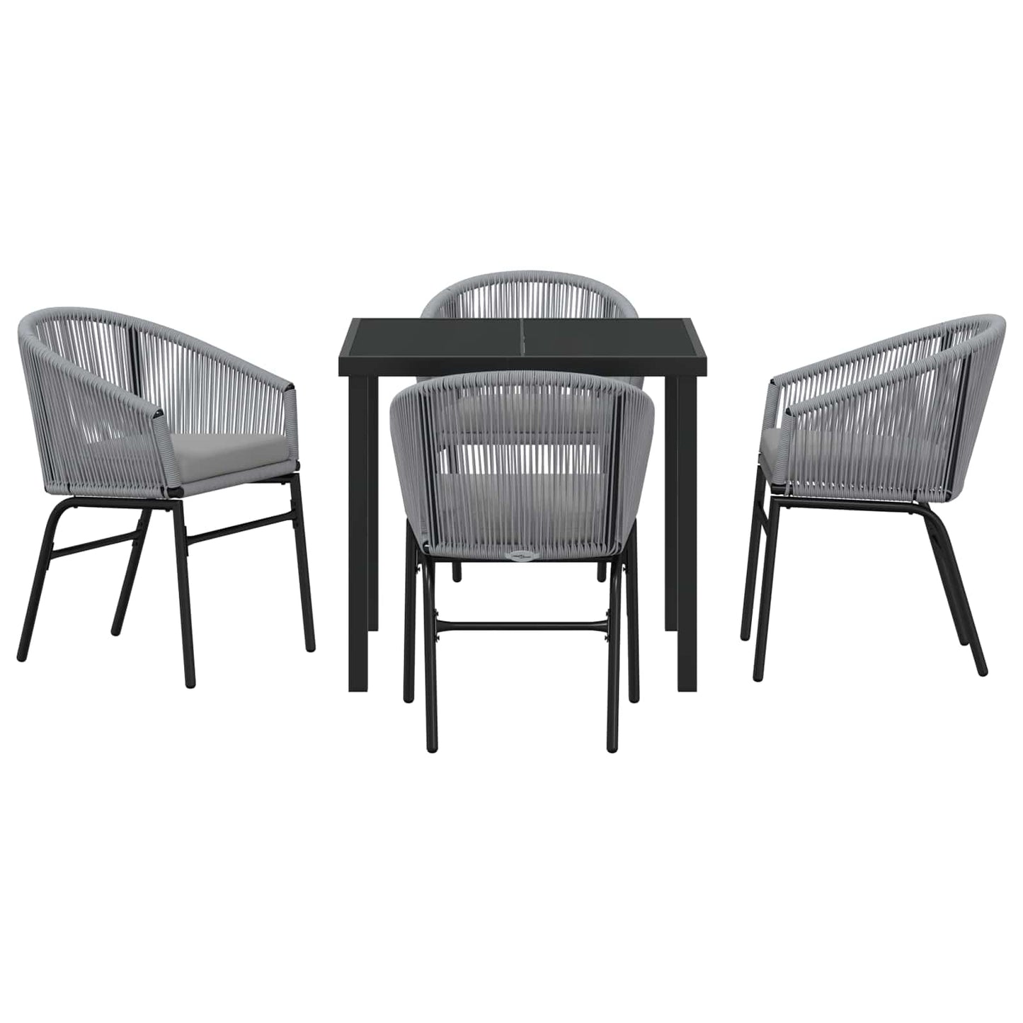 Kert étkező szett 5 pcs Antracit Porszórt acél