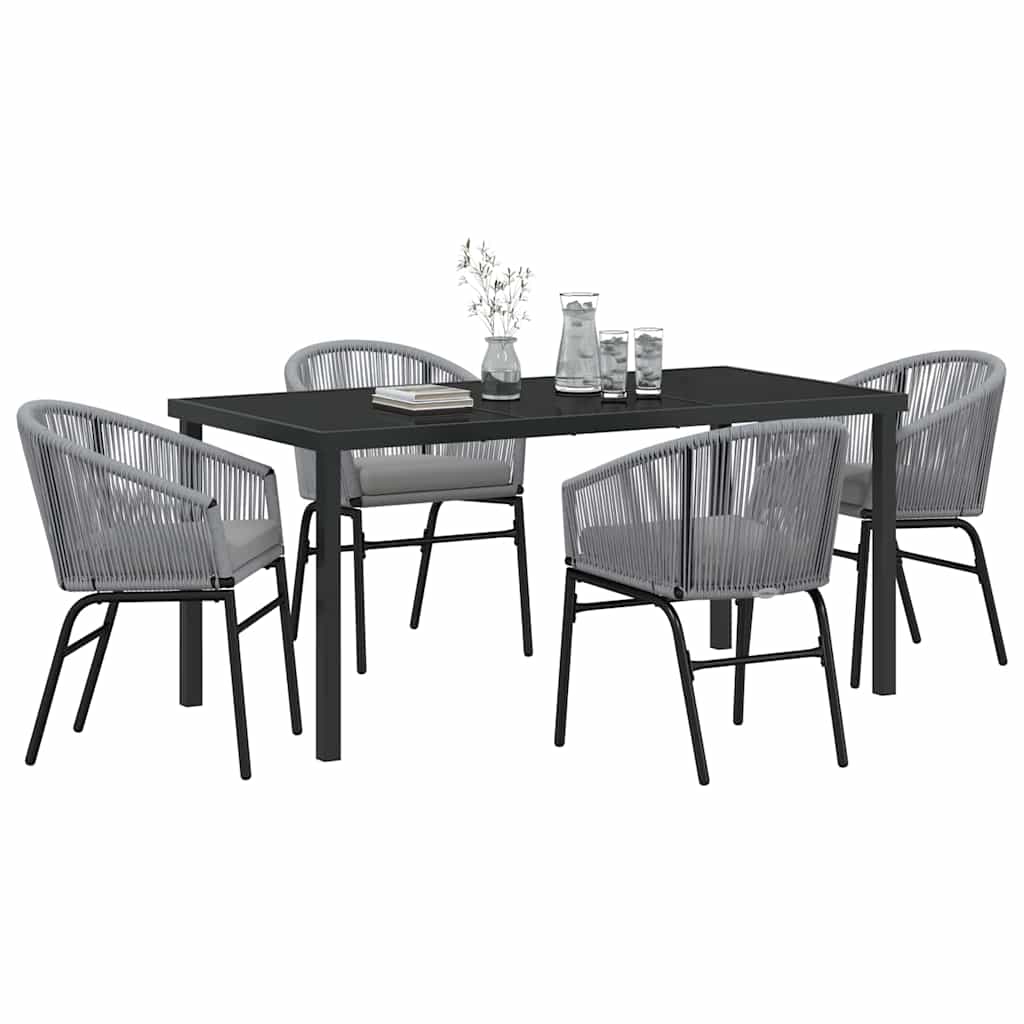 Kert étkező szett 5 pcs Antracit Porszórt acél