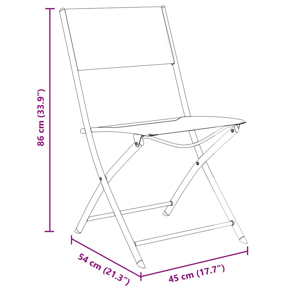 Kert étkező szett 7 pcs Fekete Porszórt acél