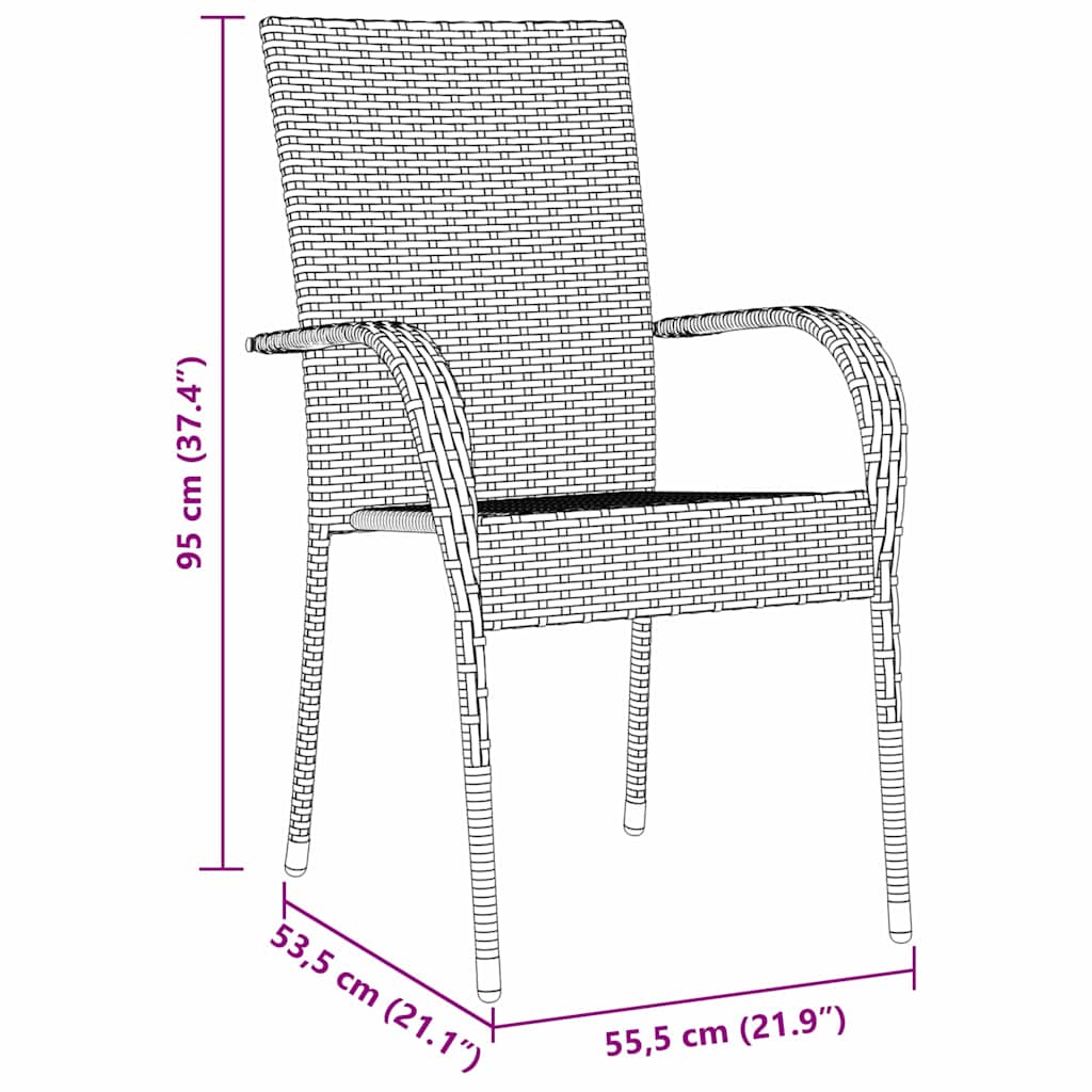Kert étkező szett 3 pcs Szürke Porszórt acél