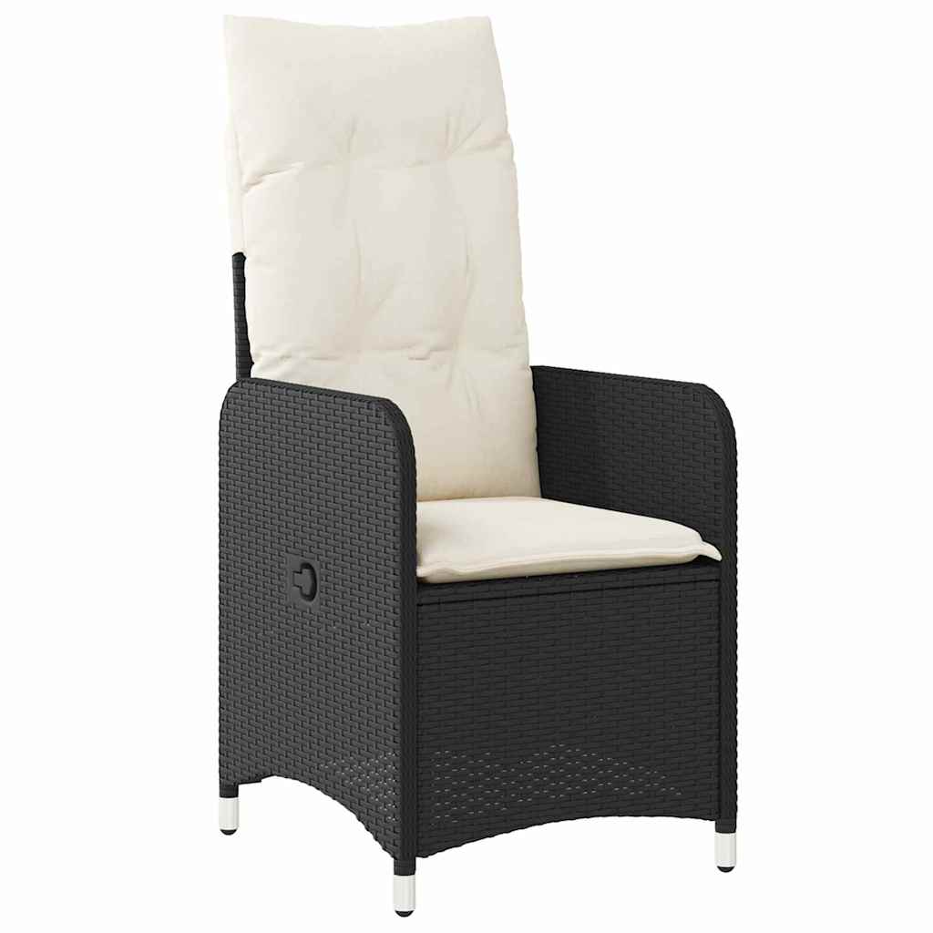 Kert étkező szett 5 pcs Fekete polirattan